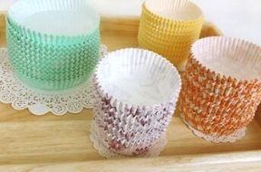 Round Large Greaseless Baking Cup 90mm (Orange) N3