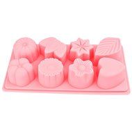 FEESHOW Cake Mold, Soap Mold 8-Flower Leaf Mold Silicone Mould