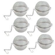 AUCH Durable &amp; Rust Resistant 2inch Stainless Steel Mesh Tea Ball Strainers Filters, Pack of 6 N2
