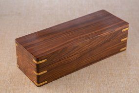 Rusticity Wood Tea Bag / Spice Storage Box with Lid and 9 pockets | Handmade | (9x6 in) N12