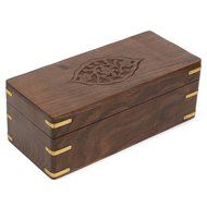 Rusticity Wood Tea Bag / Spice Storage Box with Lid and 9 pockets | Handmade | (9x6 in) N13