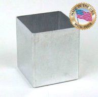 3" X 3 1/2" Square Aluminum Candle Mold for Square Pillar Candles