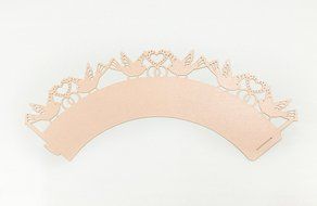 HUAL Cupcake Wrappers 50 Filigree Artistic Bake Cake Paper Cups Birds Lace Laser Cut Liner Baking Cup Muffin Case... N3