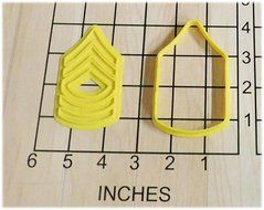 US Army Master Sergeant Military Stripes Cookie Cutter and Stamp #1047 N2