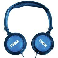 New NAXA NE926BL 2-in-1 Combo Super Bass Stereo Headphones &amp; Earbuds (Blue)