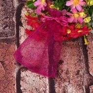 Candy Small Bag DZT1968&reg; 100pcs Organza Wedding Party Decoration Gift Candy Sheer Bags Pouches (Red) N13