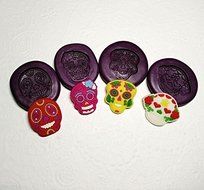 Silicone Molds Sugar Skull Lolita Set S (24mm) Fondant Icing Chocolate Clay Fimo