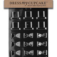 Dress My Cupcake DMCD047 Chocolate Candy Mold, Black Tie and Hat