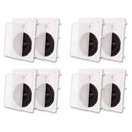 Acoustic Audio MT8 In Wall 8" Speaker 4 Pair Pack 2 Way Home Theater 2400 Watt MT8-4PR
