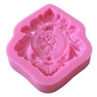 LYNCH Vintage Frame Shape 3D Silicone Cake Mold Fondant Pastry Baking Tools,Pink N5