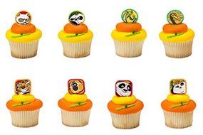 Kung Fu Panda 3 Cupcake Rings Party of 24 Cupcake Decoration Kit