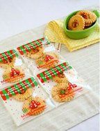 100 PCS Lovely Cute Bowknot OPP Self Adhesive Cookie Bakery Candy Biscuit Roasting Treat Gift DIY Plastic Bag... N20