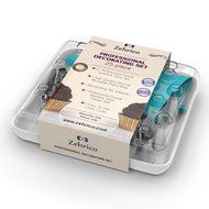 25-Piece Cake Decorating Kit Includes Reusable 15in Silicone Pastry Bag with Coupler and 21 Stainless Steel Icing... N7