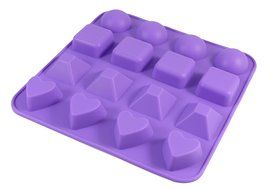 Bakerpan Silicone Chocolate Mold, 16 Cavities, Jelly and Candy Mold, 4 Shapes N2