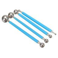 DPIST Fondant Tools Metal Ball Fondant Cake Decorating Sugarcraft Gumpaste Flower Modelling Mold 4pcs N2