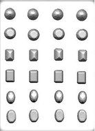 1 Inch Assorted Jem Jewels Hard Candy Mold 8h-5117 By CK Products
