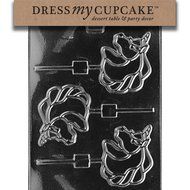 Dress My Cupcake Chocolate Candy Mold, Large Unicorn Lollipop
