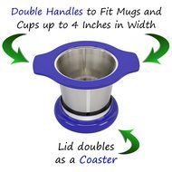 MyTea Infuser ~ Ultra Fine Loose Leaf Tea Infuser with Lid ~ Large Capacity Stainless Steel Tea Strainer Basket... N32