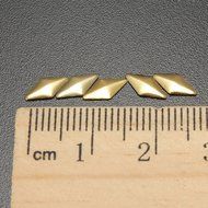300x 3d Metal Alloy Gold Silver Heart Star Nail Art Tips Design Decorations DIY (rectangle) N6