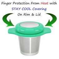 MyTea Infuser ~ Ultra Fine Loose Leaf Tea Infuser with Lid ~ Large Capacity Stainless Steel Tea Strainer Basket... N35