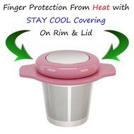 MyTea Infuser ~ Ultra Fine Loose Leaf Tea Infuser with Lid ~ Large Capacity Stainless Steel Tea Strainer Basket... N40
