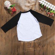 T-Shirt ,BeautyVan Cute Baby Kids Boys Girls Long Sleeve Letter Flowers Print T-Shirt Top Outfits (4T, Black) N6
