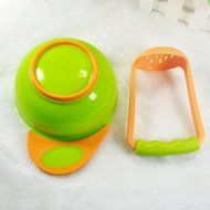 GogoForward Baby Fruit Food Hand Grinding Tool Bowl Rod Set Color Random N7