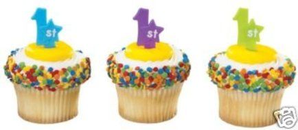1st #1 ONE First (24) Birthday Party Cupcake Pics Picks