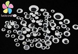 4bagsx125pcs/bag 10/12/15/20mm Without Self-adhesive Wiggle Eyes Bonus Pack N3
