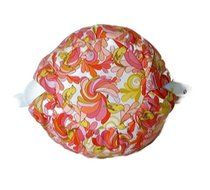 Teapot Cozy, tea warmer with Yellow birds and Orange, Red paisley on white for a 5-8 cup teapot #316 N5