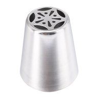 FEESHOW Set of 7 Russian Flower Icing Piping Cake Nozzles Tips Baking Tools Home Baking DIY Tool (Silver-7 Pcs) N5