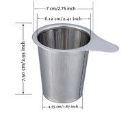 Autoark AH-002-2 Brew-in-mug Teapot Extra Fine Mesh Tea Strainer Infuser Steeper with Lid and Handle for Loose... N7