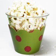 Cupcake Wrappers Green and Red Polka Dot Decorations for Packaging Christmas Treats and Food Gifts 36 Pieces by... N4