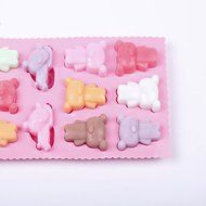 Yunko DIY Silicone Mold Tray 11-cavities Adorable Cute Little Bear Shape Chocolate Sugar Ice Cake Candy Baking... N2