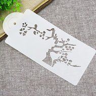 Y&amp;XL&amp;H Blooming Cherry Tree Cake stencil Set, Cake Border Stencil Template, Cake Border Stencils, Art Stencils, N2