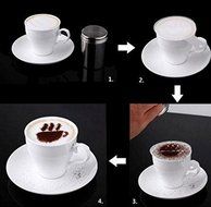 16Pcs Cappuccino Latte Art Coffee Stencils Duster Cake Icing Spray by Micro Shops N4