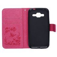 Galaxy Core Prime Wallet Case,PHEZEN Serect Garden Butterfly Flower Inlaid Shiny Glitter Diamond Pu Leather Flip... N60