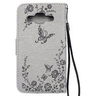 Galaxy Core Prime Wallet Case,PHEZEN Serect Garden Butterfly Flower Inlaid Shiny Glitter Diamond Pu Leather Flip... N62