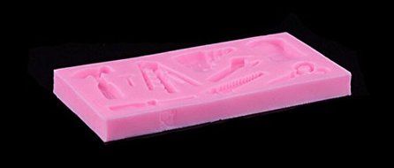 Tools Silicone Cake Fondant Mold Topper Hammer Spanner Baking Mould Decorating N2