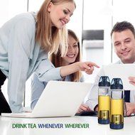 Day Tea Bottle | Heavy Duty 17 Oz Bottle with Loose Leaf Tea and Dark Blue Fruit Infuser Design | Premium Environmental... N4