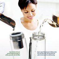 Day Tea Bottle | Heavy Duty 17 Oz Bottle with Loose Leaf Tea and Dark Blue Fruit Infuser Design | Premium Environmental... N5