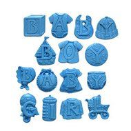 Yunko Baby Shower Baby Boy Baby Girl Clothes Hanger Fondant Silicone Mold Chocolate Candy Cupcake Cake Decorating