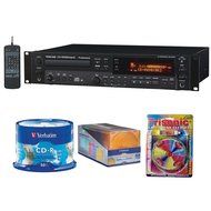Tascam Professional CD Recorder (CD-RW901MKII) with CD-R 700MB 52X with Branded Surface 50pk Spindle 120mm, CD...