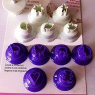 (Asubogu) ASVOGUE one set DIY multi-color shape cake mold random color N4