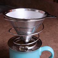 Pour Over Drip Coffee Maker from Khaw-Fee - Permanent, Reusable Stainless Steel Pour Over Microfilter and Stand... N4
