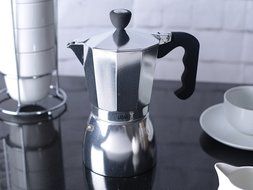 LaCafetiere Stovetop Espresso, Classic Polished, 9 Cup