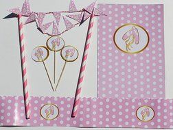 Angel - 25 Cupcake Toppers, 1 Cake Topper/ Bunting, 1 Cake Frill N14