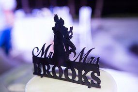 Batman and Catwoman Wedding Cake Topper with Last Name N2