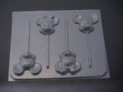 Famous Male and Female Mouse Face Chocolate Candy Lollipop Mold Mickey Minnie