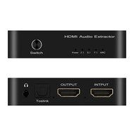 HDMI Audio Extractor Splitter, CSRET 4K HDMI to HDMI Converter with Optical TOSLINK/SPDIF + 3.5mm Stereo Audio...
